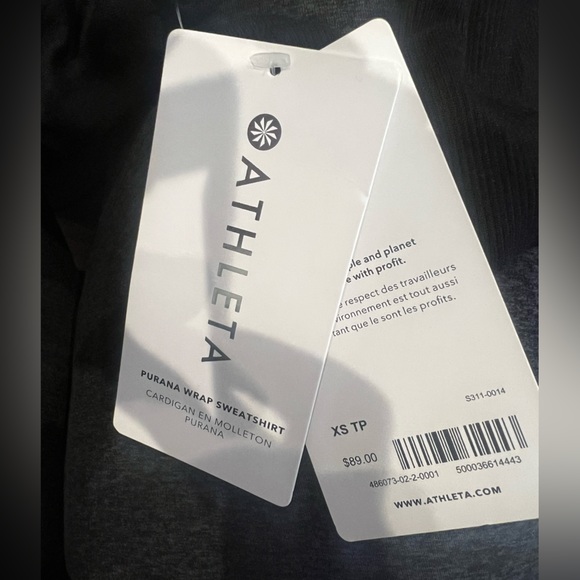 NWT- Athleta Purana Wrap Sweatshirt, XS, Med, XL - Picture 8 of 8
